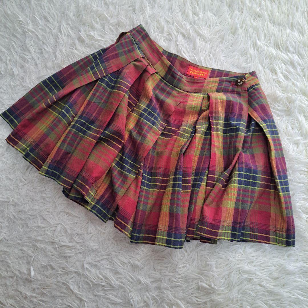 【Vivienne Westwood】タータンチェック　フレア　ミニスカート