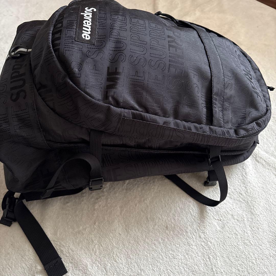 美品✨シュプリーム　Supreme 19SS 総柄 バックパック 黒
