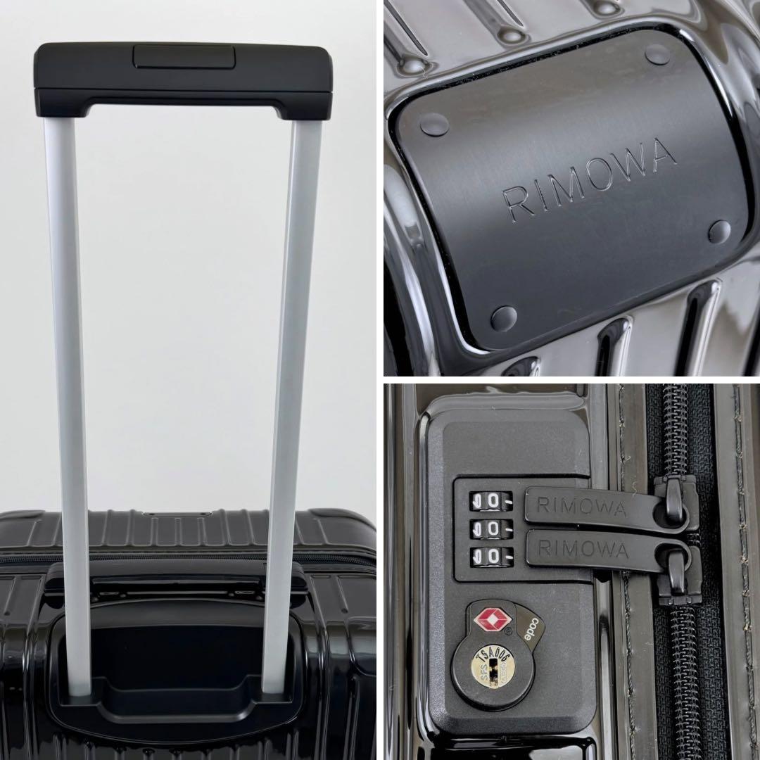 美品 リモワ エッセンシャル チェックインM 60L 4輪 TSAロック 黒