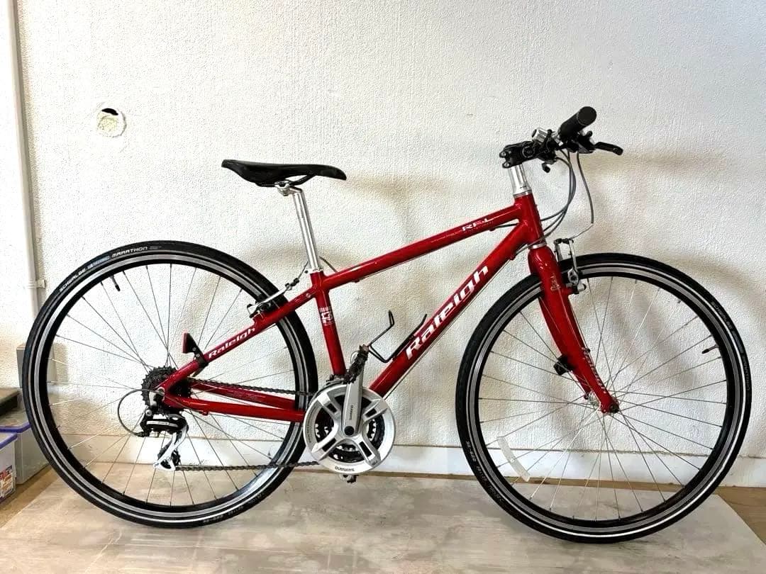 ⭕️英国名車RALEIGH（ラレー）｜大人の赤が映える｜街乗りに映える上質デザイン