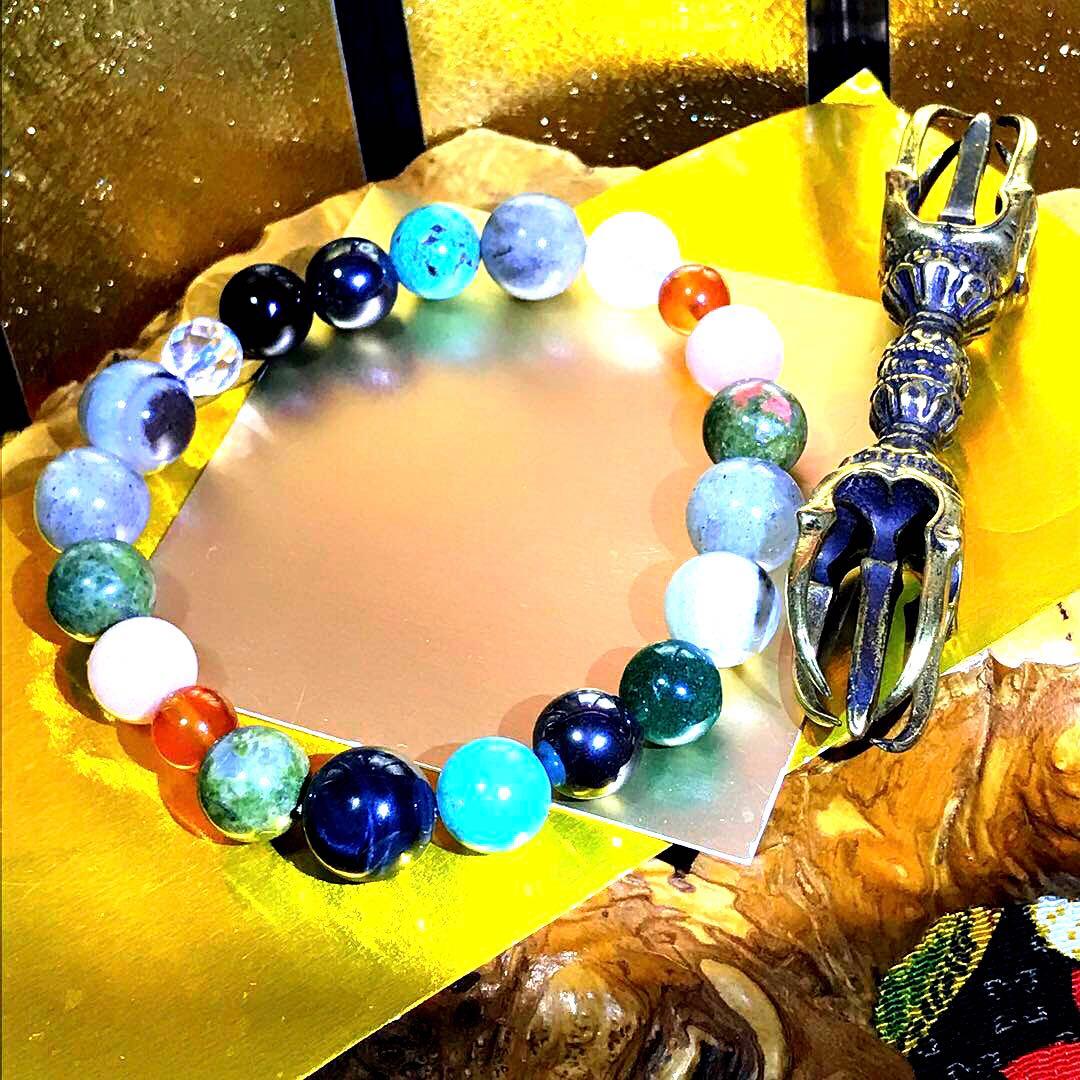 特殊ブレスレット(トレジャーハンター)天然石　心　癒し　精神守護　お守り