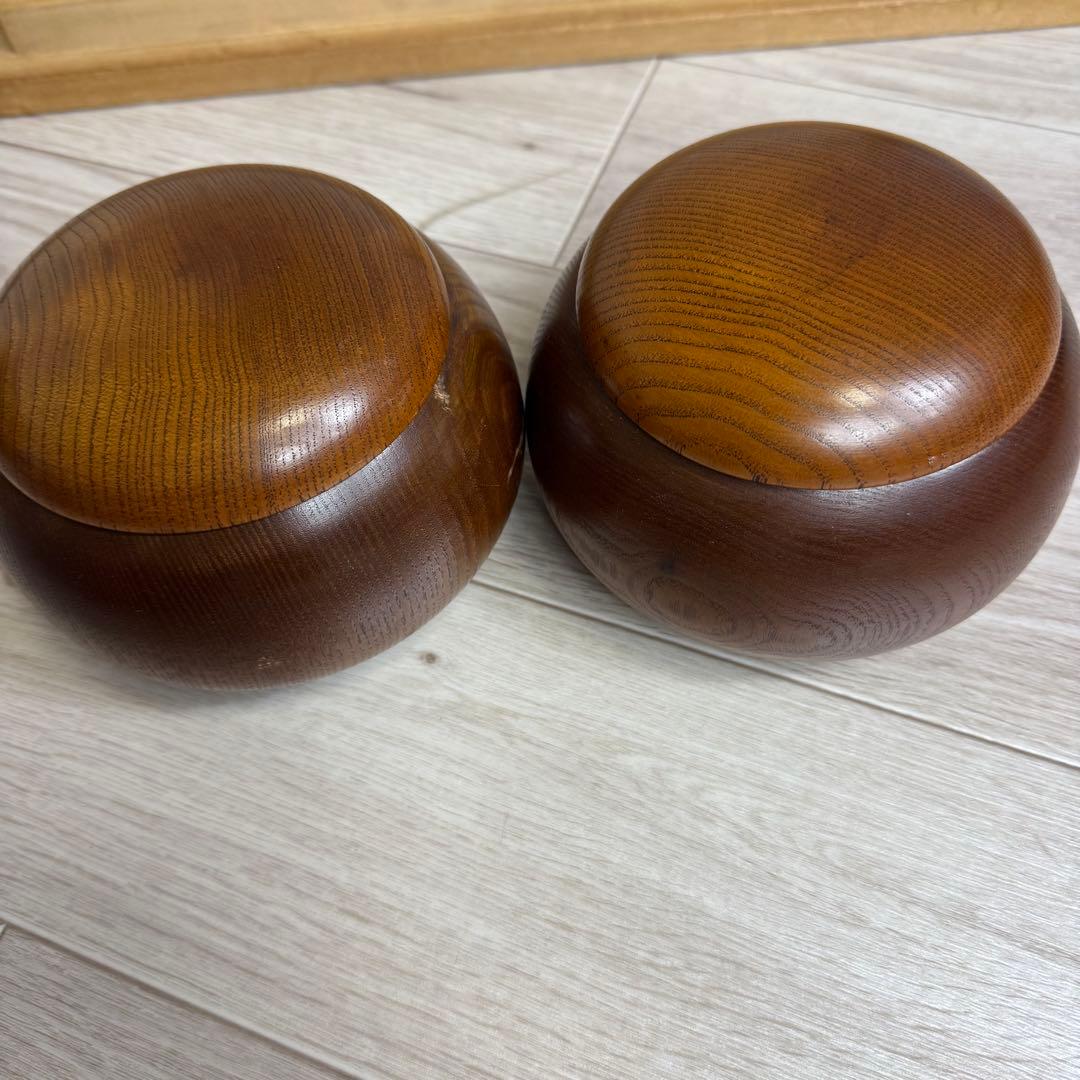 本榧囲碁セット　碁盤　蛤碁石　那智黒