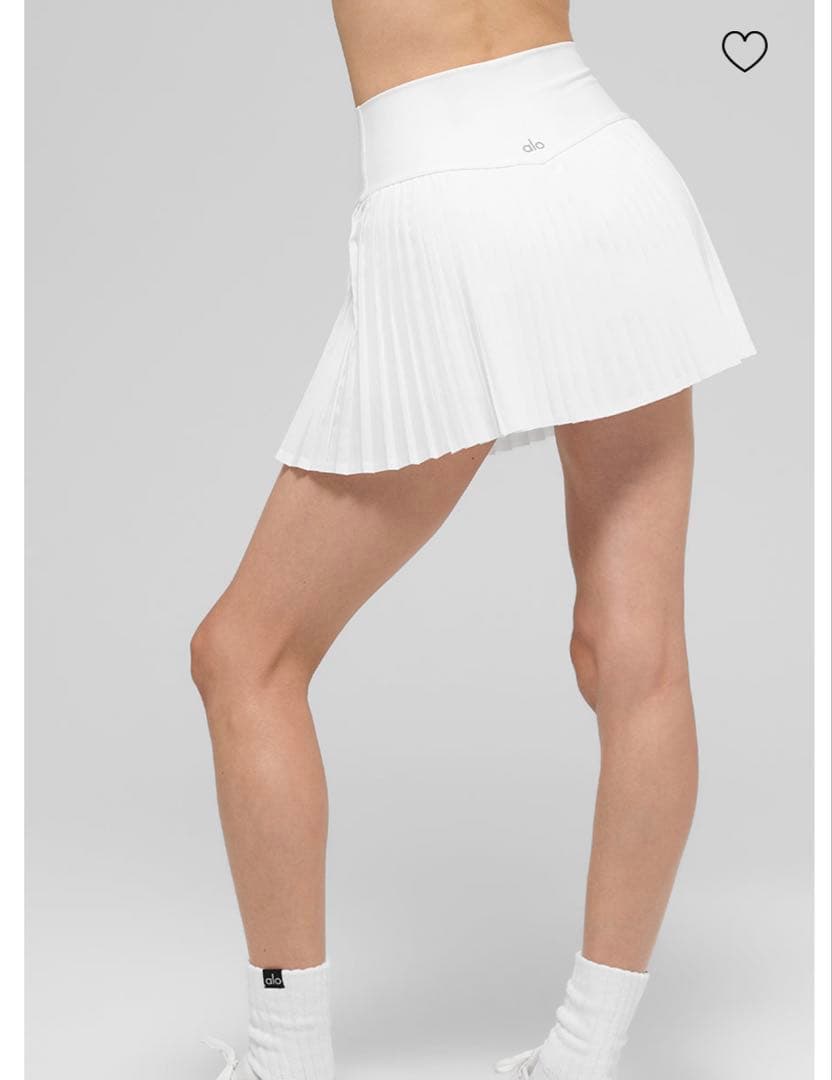 ALO yoga ホワイト プリーツスカート XSサイズ