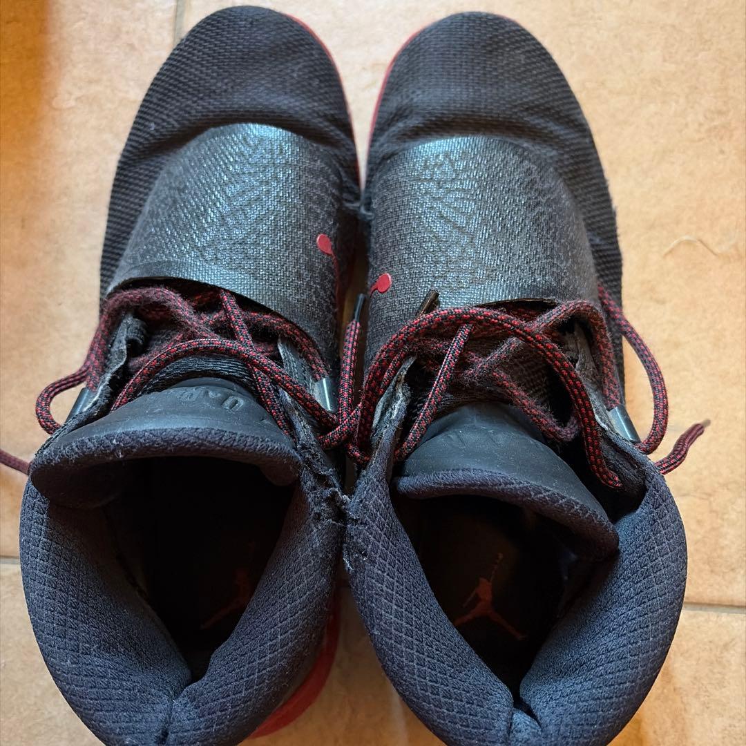 バスケットシューズ AIR JORDAN 黒/赤 - メルカリ