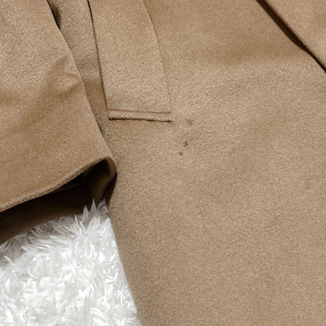 【大きいサイズ】ウインドアーマー カシミヤ100% ロングダブルチェスターコート