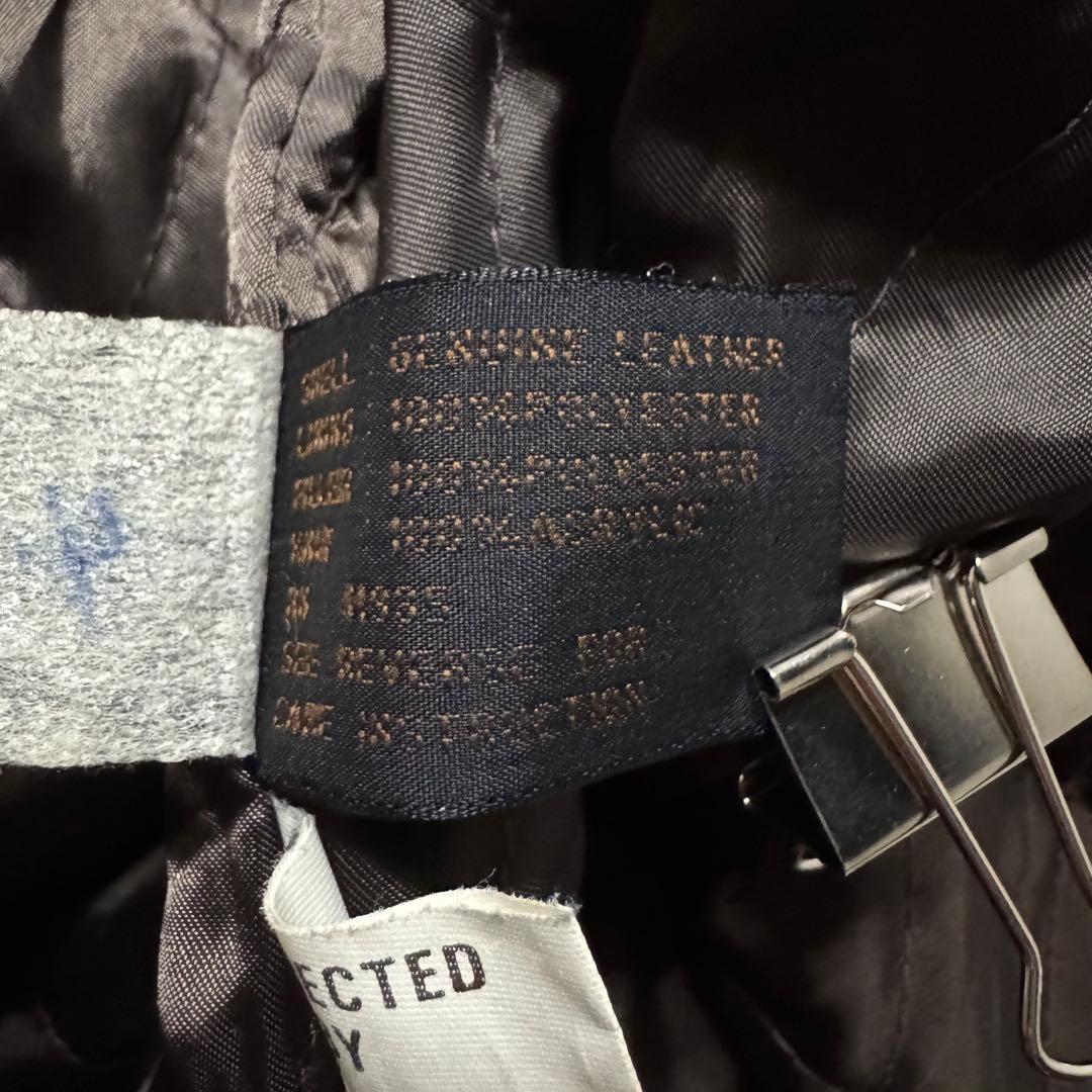 【90s vintage】フライトジャケット　ma-1 レザー　短丈　ボンバー