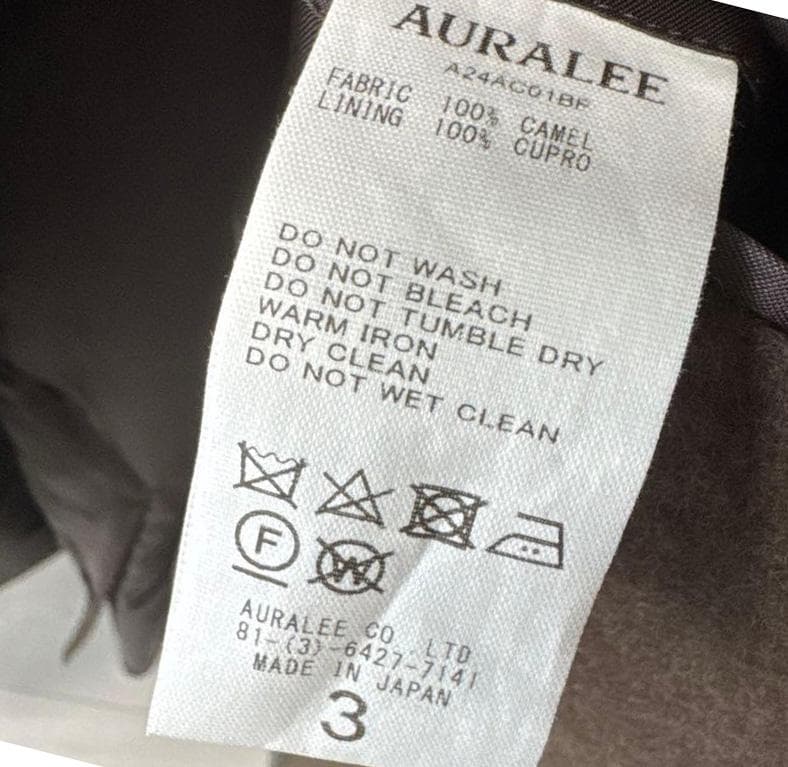 ジャケット・アウター 24AW AURALEE BABY CAMEL FLANNEL COAT 3