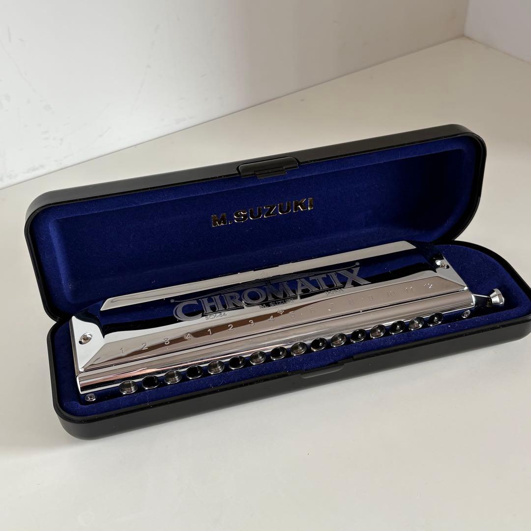 【美品】SUZUKI スズキ SCX-64 クロマチックハーモニカ 16穴