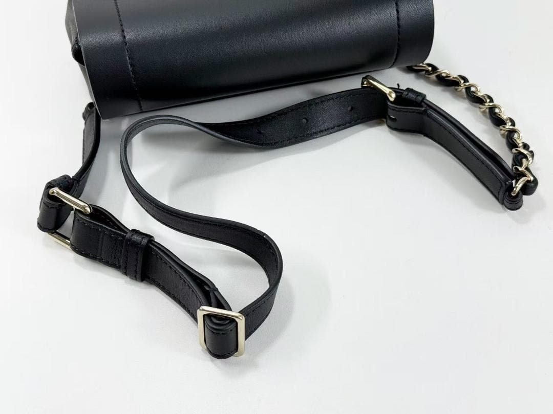 未使用/着画追加CHANEL/シャネル/キャビア/黒/ ウエストバッグ/ポーチ/