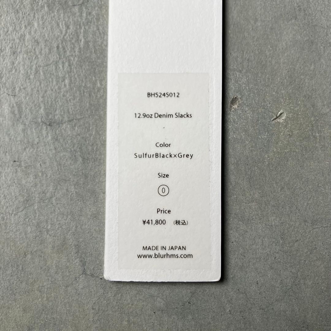 タグ付き blurhms 12.9oz Denim Slacks ブラック 0