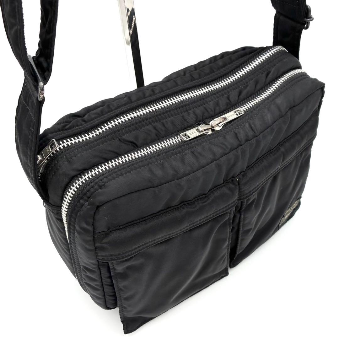 ポーター タンカー ショルダーバッグ S ブラック ナイロン 2層 多機能