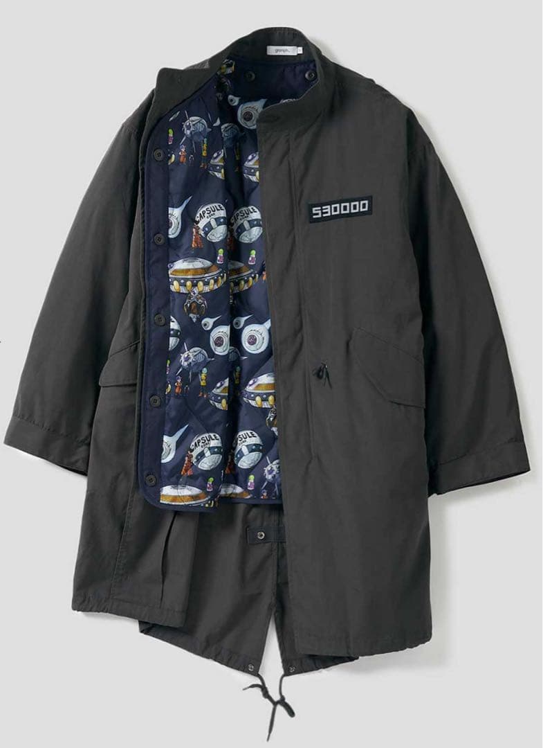 graniph｜未使用タグ付き完売商品ドラゴンボールコラボモッズコートSフリーザ