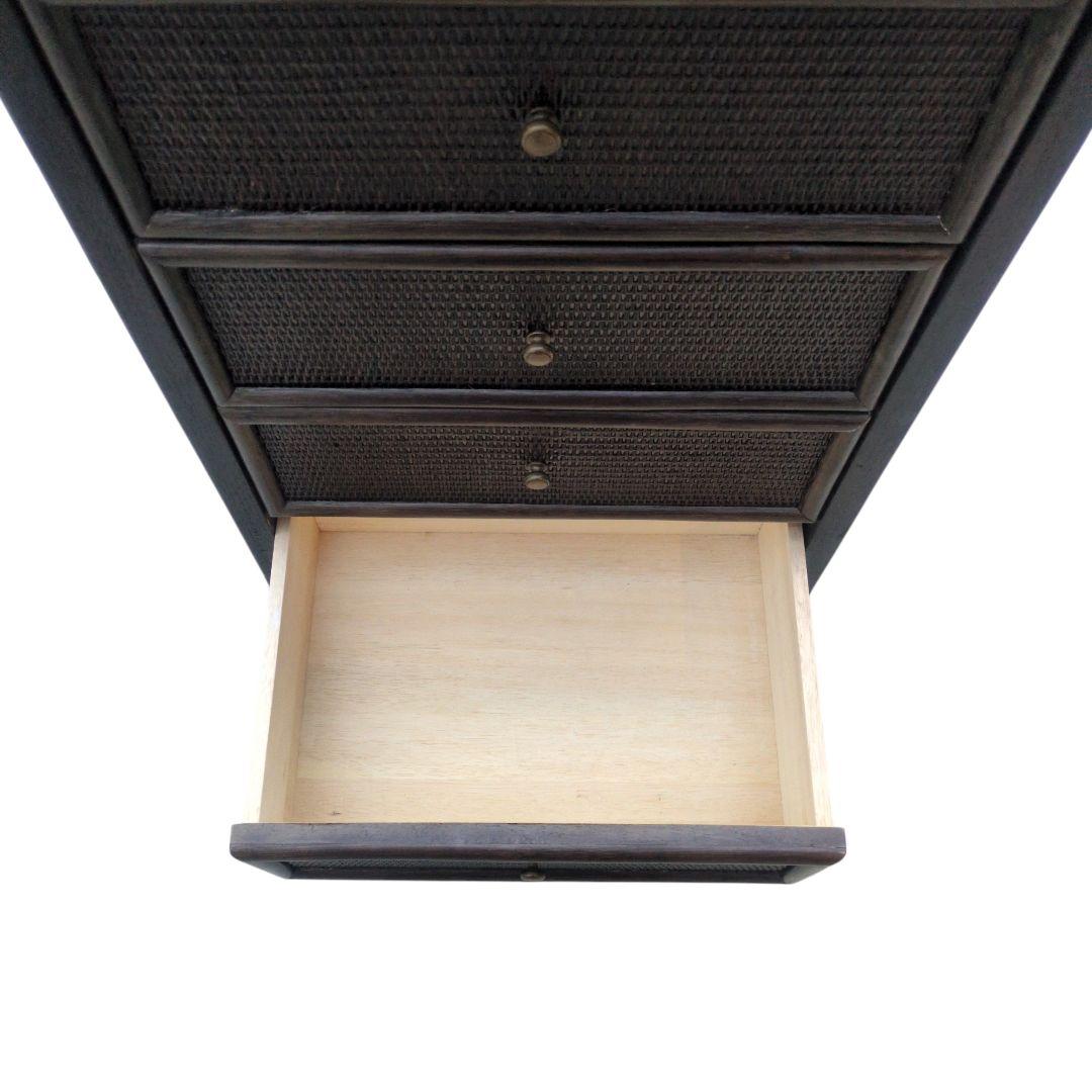 高品質 横浜 Kazama 風間ラタン 4段 ラタンチェスト / 整理棚