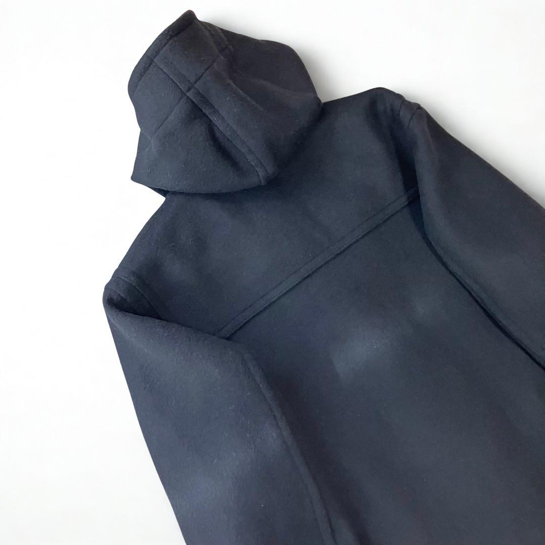 未使用級✨バーバリーロンドン カシミヤ混 ダッフルコート ノバチェック 紺 L