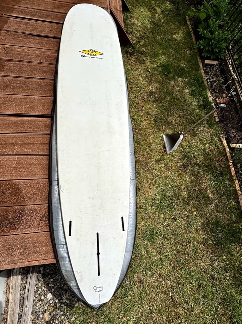 ノーブランド製 ZACK & KITTY ロングボード ホワイト/オレンジ