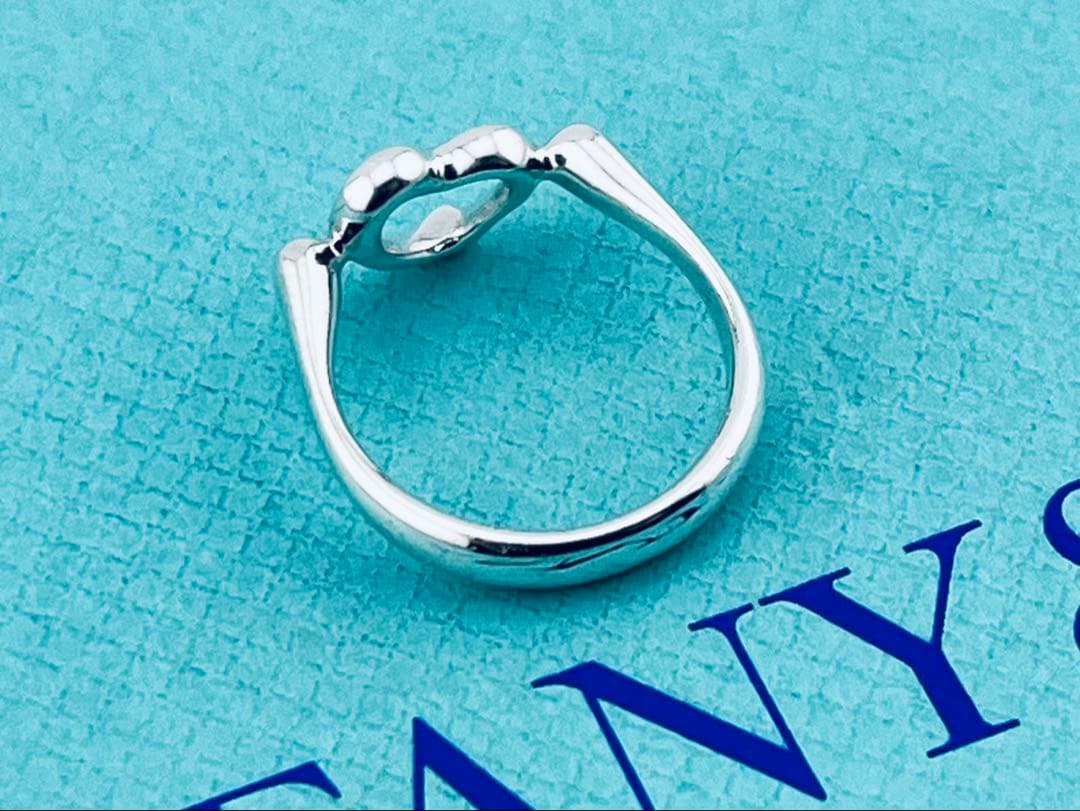 c948 美品　ティファニー　オープンハート　リング　シルバー925 約8.5号