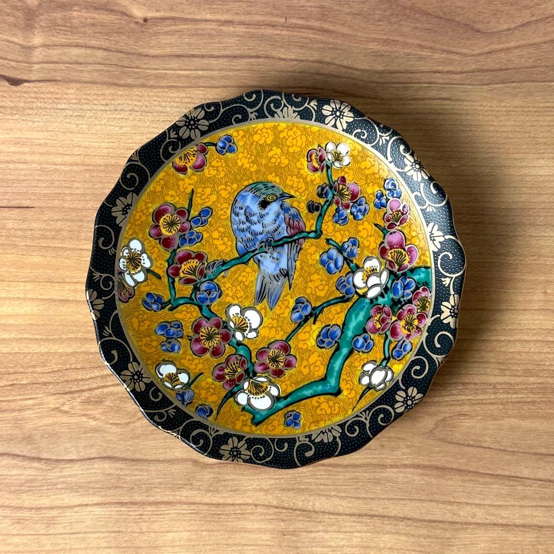 九谷焼　新品　6号皿揃　錦絵　中皿　5枚