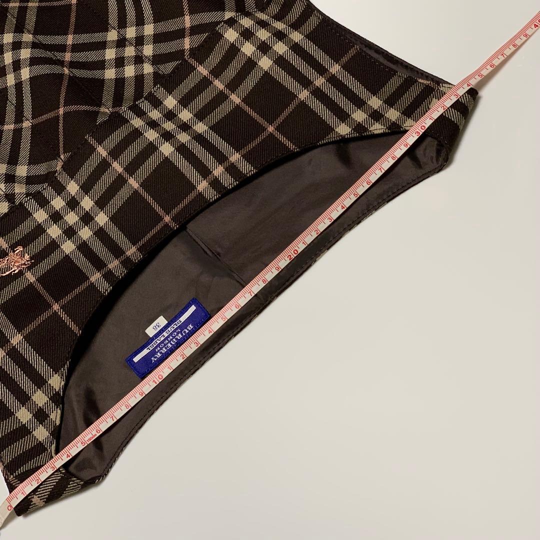 バーバリーブルーレーベル ノバチェック ノースリーブワンピース サイズ38