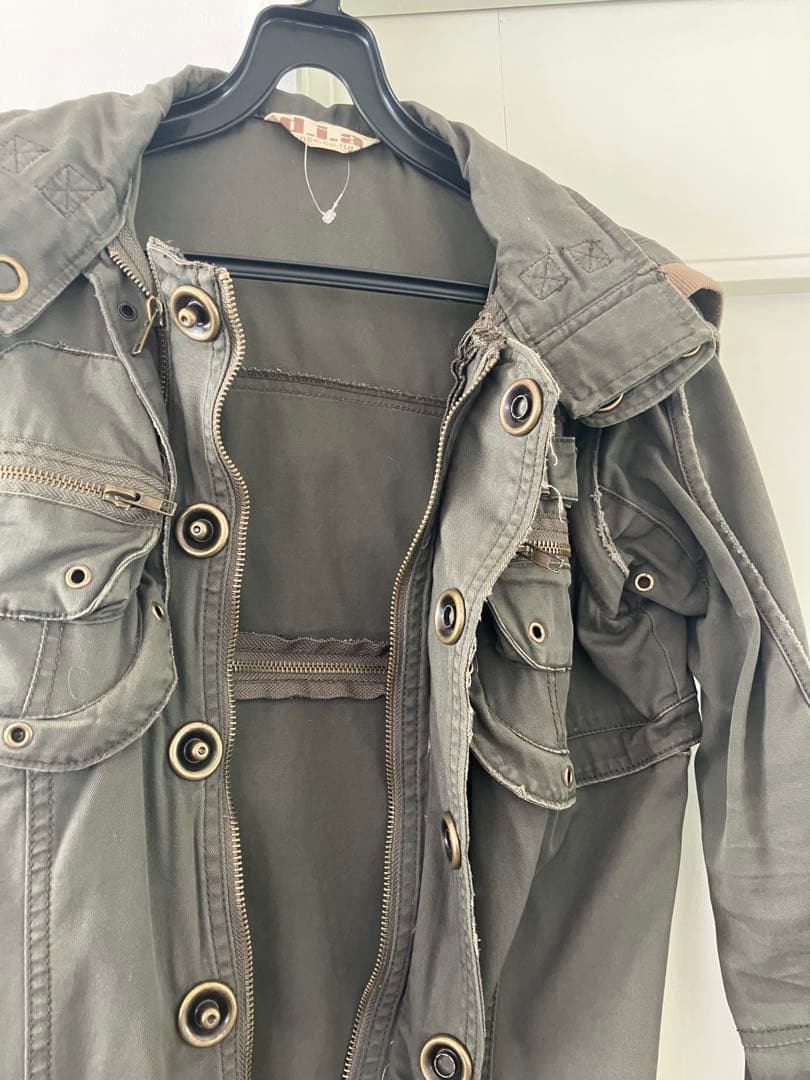 d.i.a カーキジャケット　2way ダメージデザイン　y2k