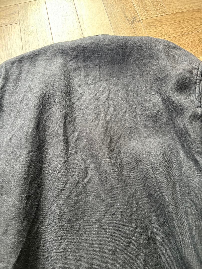 希少　COMOLI コモリ　リネン起毛スタンドカラージャケット　ネイビー　3