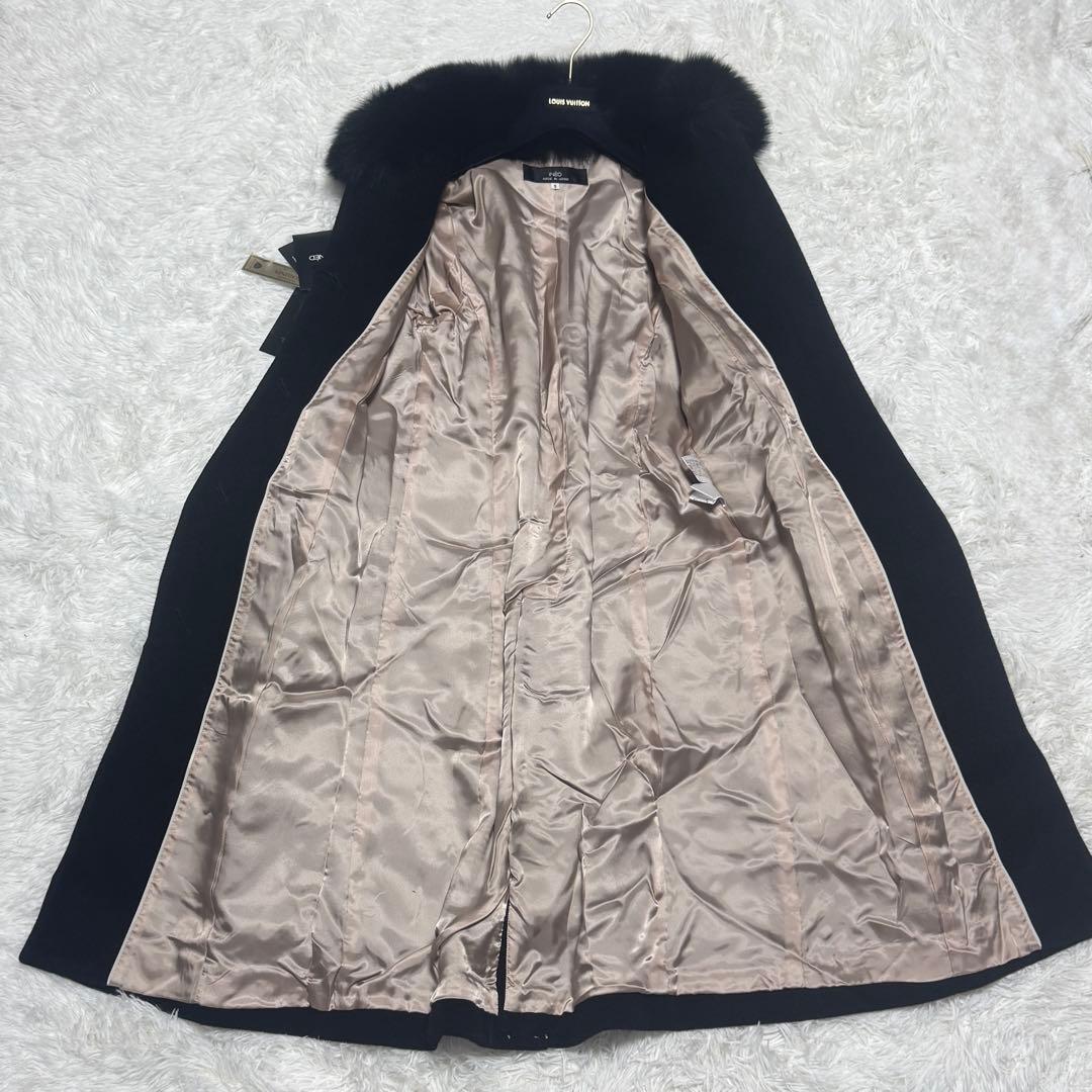 新品 INED ベルテッドコート フォックスファー アンゴラ ロング 定価3.9