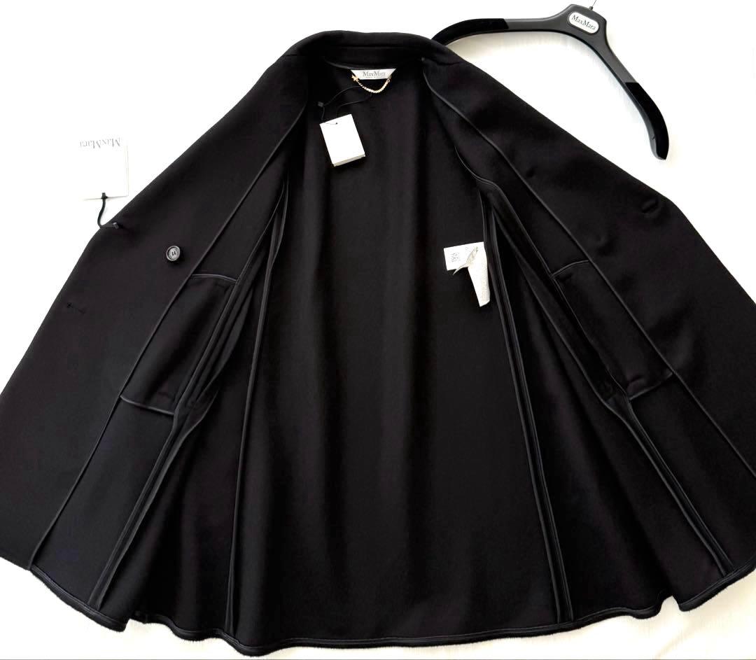 新品値札付 フランス購入 定価約40万円 マックスマーラ キャメル100%ケープ