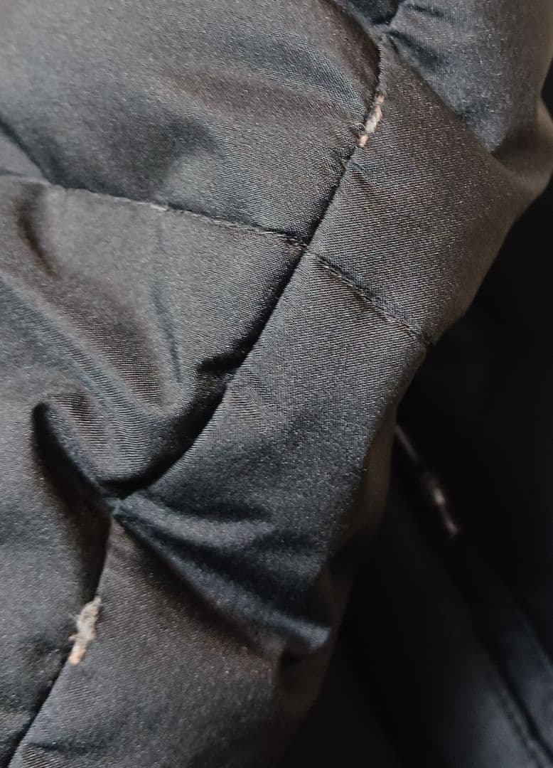 THE NORTH FACE ダウンコー XS ブラック 刺繍ロゴ ドライベント