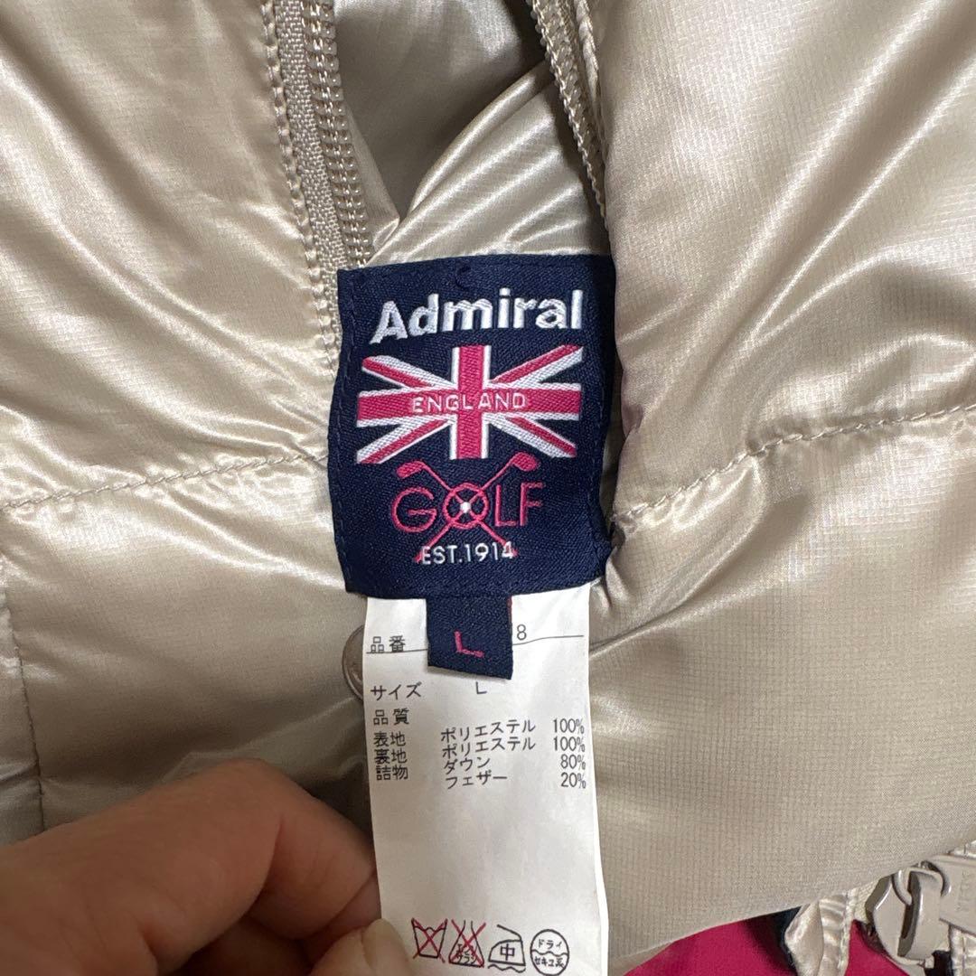 Admiral レディースゴルフウェアー　ダウンベスト　リバーシブル　 サイズL