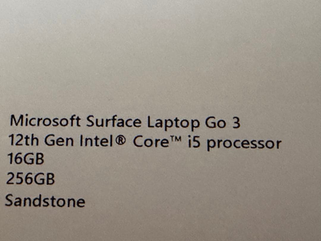 Microsoft Surface Laptop Go 3 本体