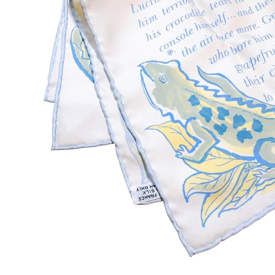 ◇エルメス◇シルク/スカーフ/プチカレ/クロコダイルのクロヴィス/希少/タグ付き