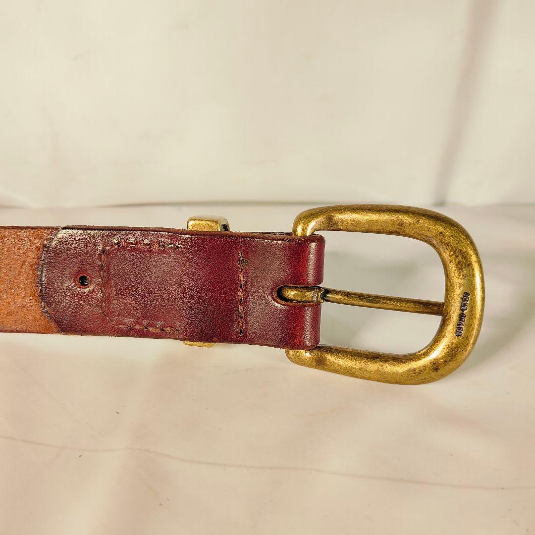 【美品】R.M.Williams オーストラリア製 高級バーガンディドレスベルト