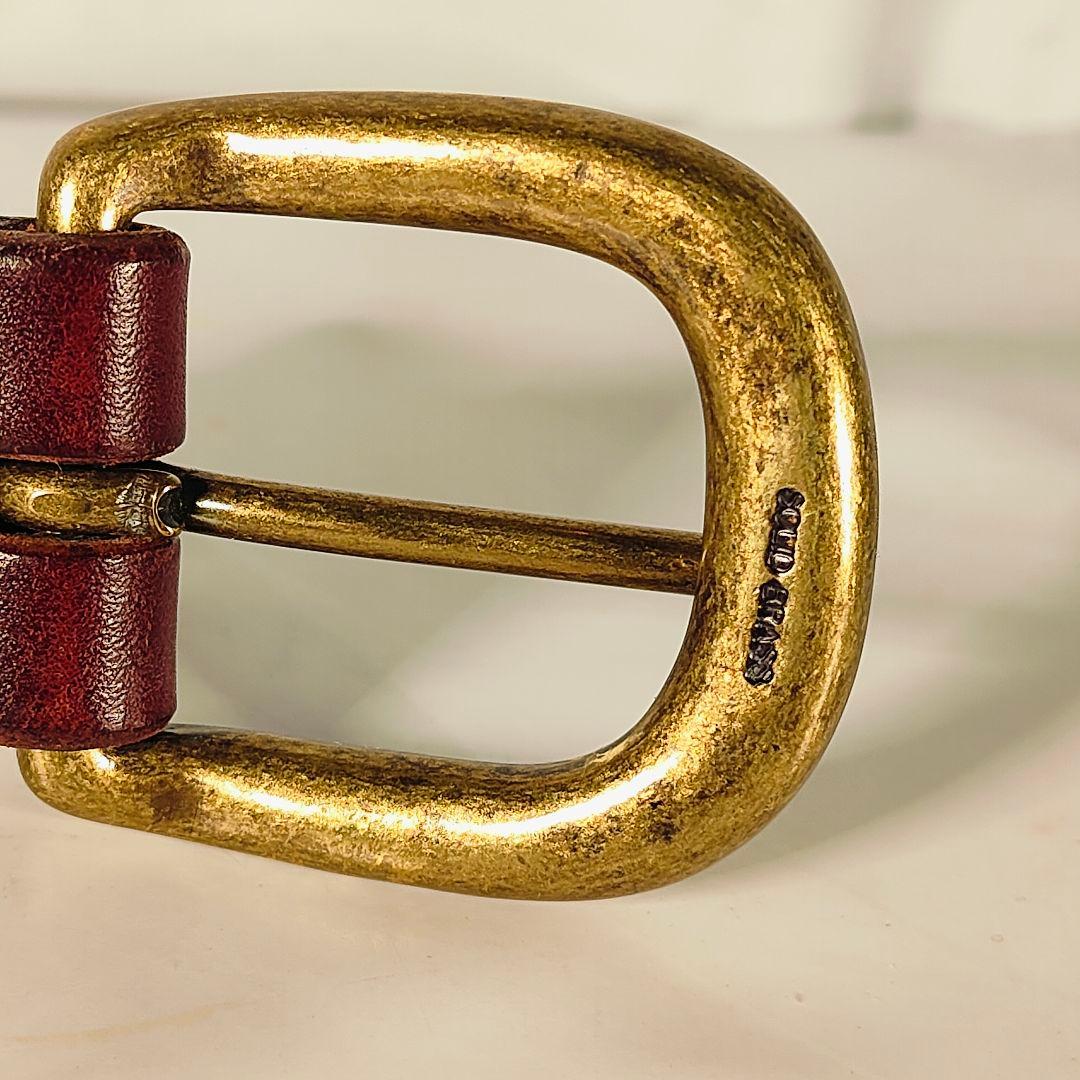 【美品】R.M.Williams オーストラリア製 高級バーガンディドレスベルト