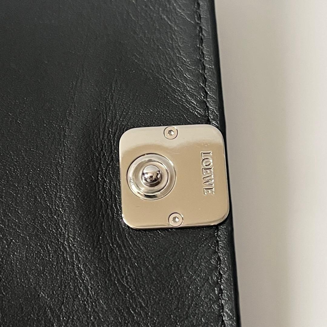 ロエベ　6連キーケース　アナグラム　レザー　黒　ブラック　ユニセックス