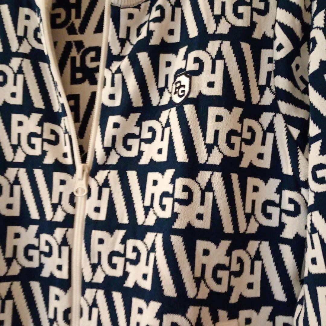 パーリーゲイツレディースPG ロゴパターン ジップアップセーターサイズ0