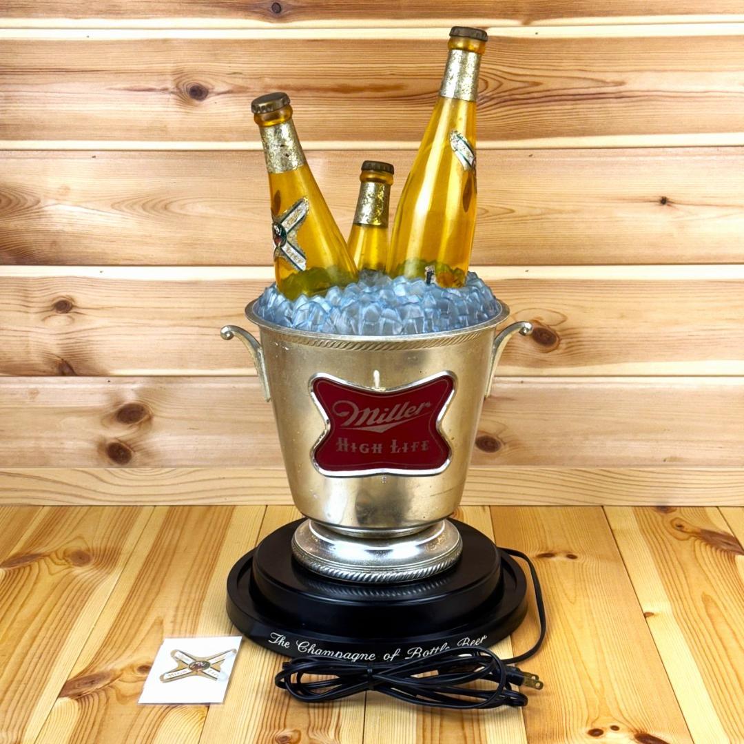 MILLER HIGH LIFE BEER ビール ライトサイン ミラー 回転