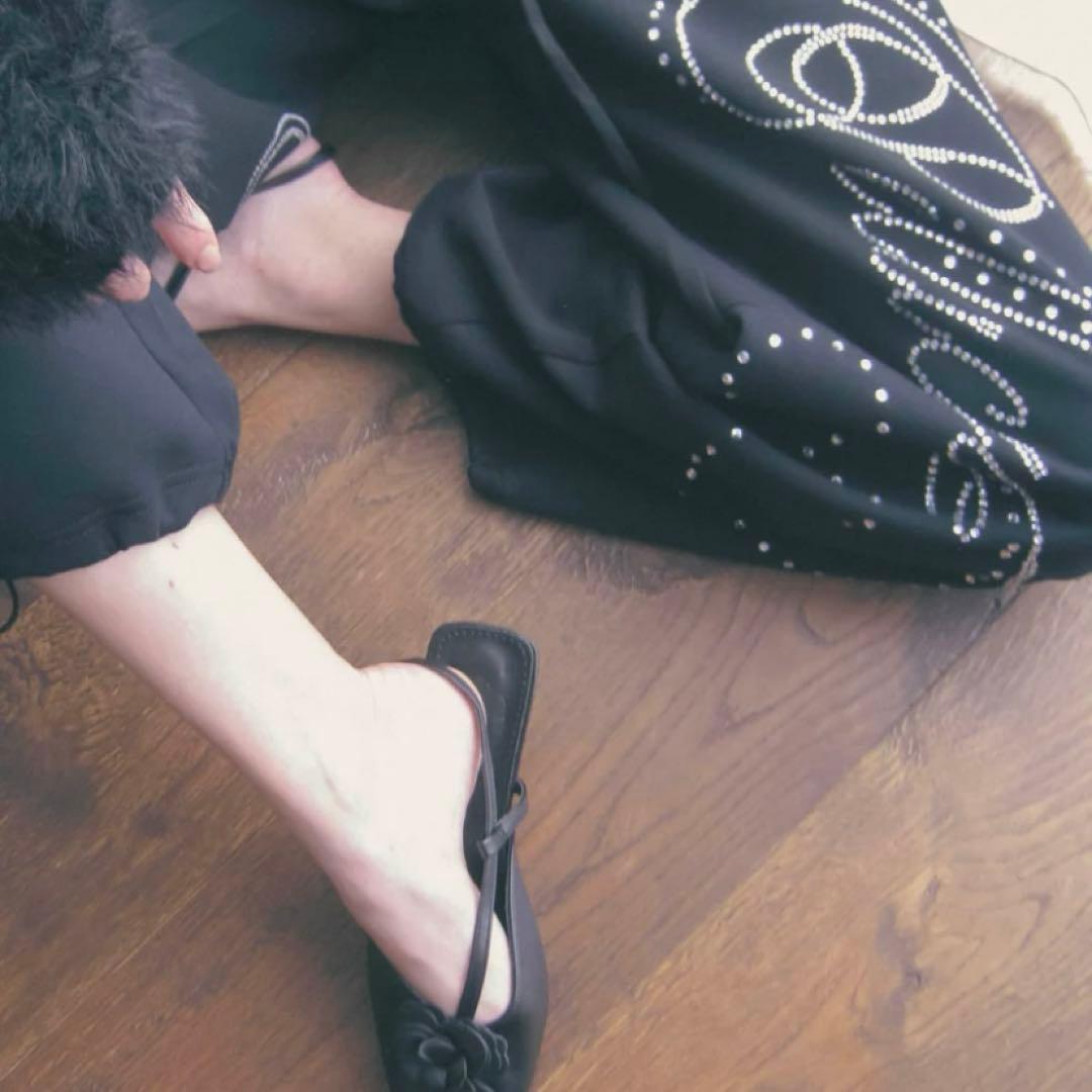 PELLICULE stone-deco sweat pants ペリキュール