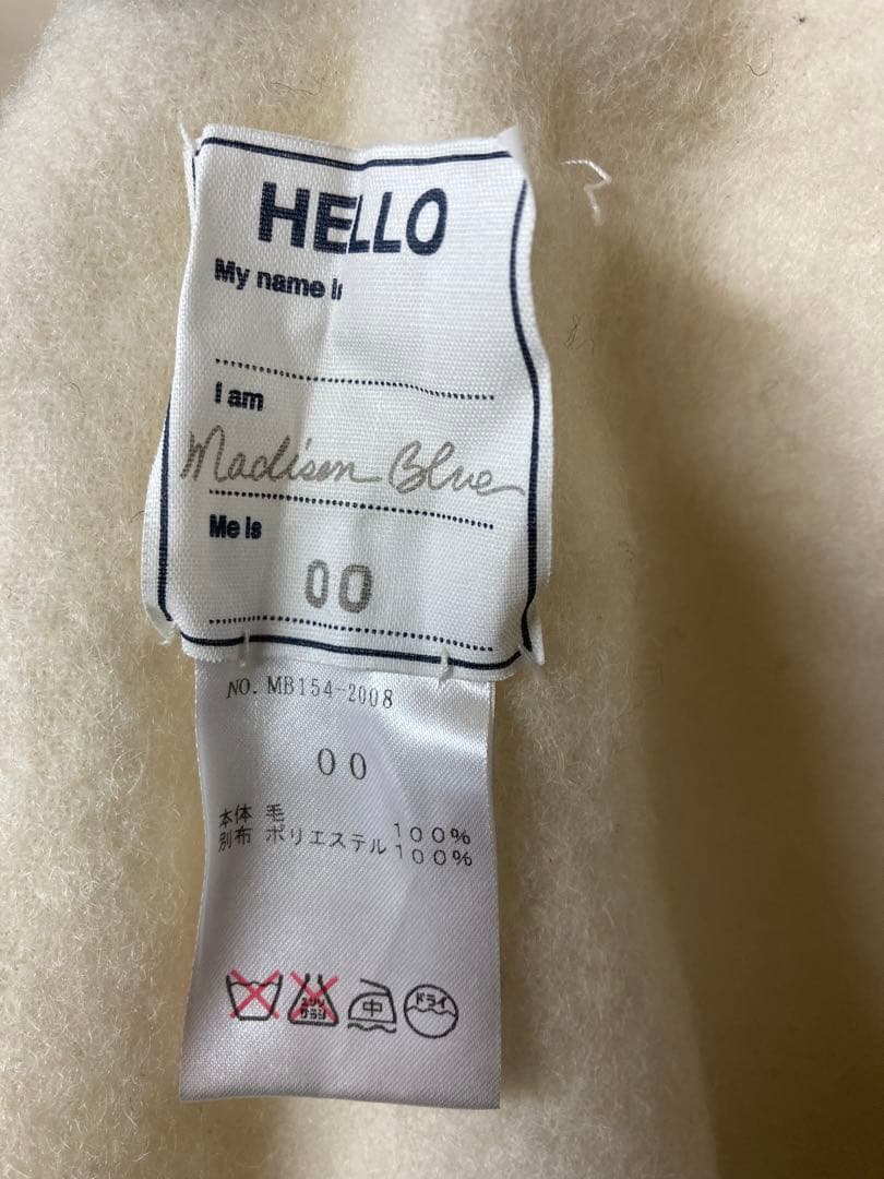 タグ付き✳︎00 マディソンブルー MADISON BLUE ブランケットコート