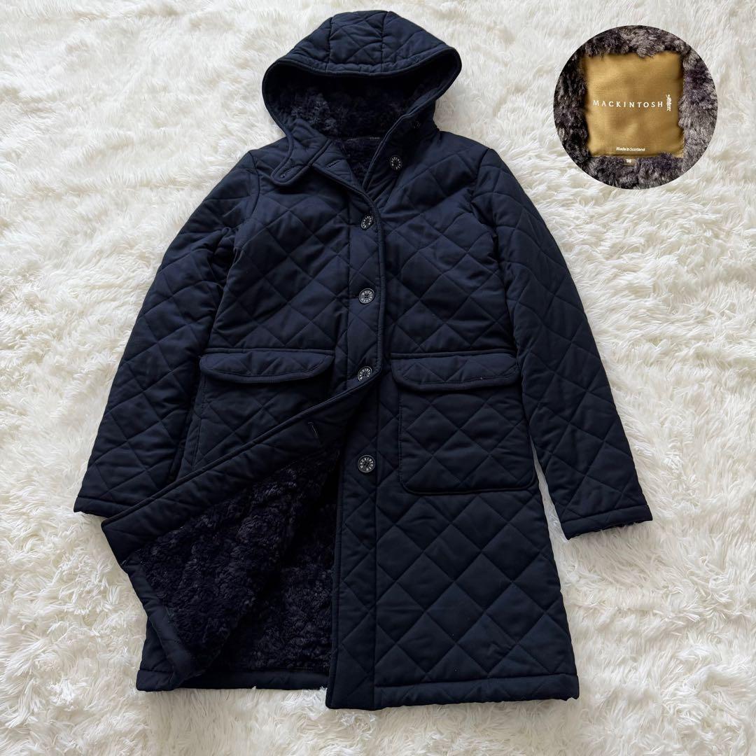 美品✨ MACKINTOSH マッキントッシュ　キルティングボアコート　英国　M