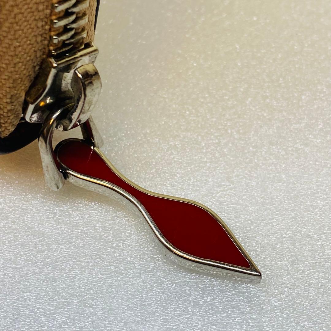 希少✨クリスチャンルブタン モノグラム 総柄 ラウンドファスナー