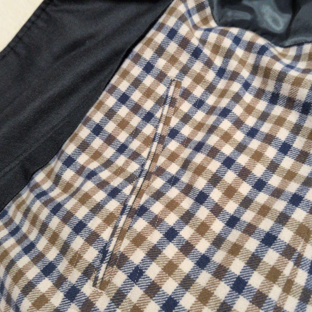 美品✨️ アクアスキュータム ステンカラーコート チェック裏地 L ライナー