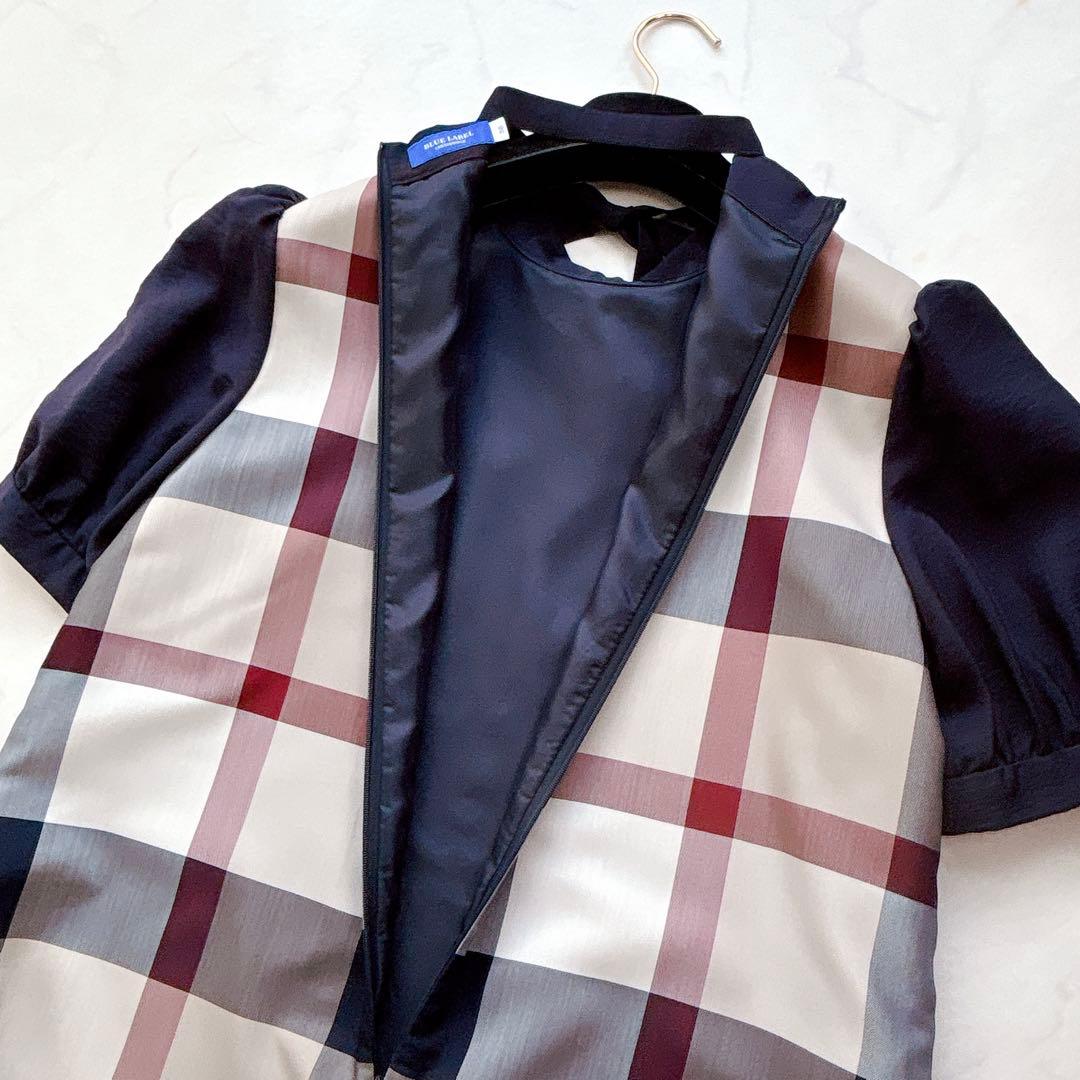 【クレストブリッジ】チェックライトクロッシング　ツイルシャーリングドレス　38