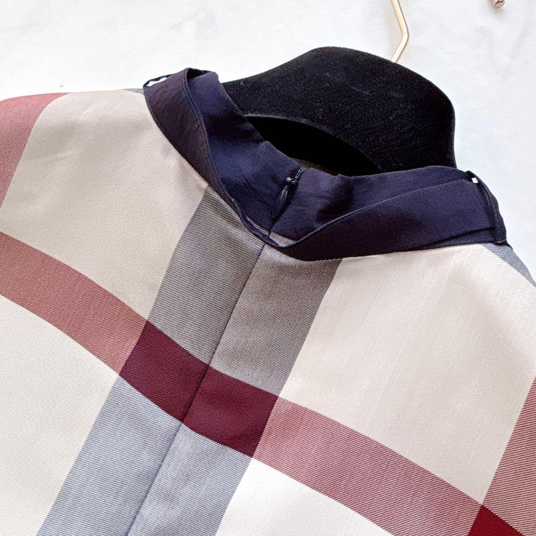 【クレストブリッジ】チェックライトクロッシング　ツイルシャーリングドレス　38