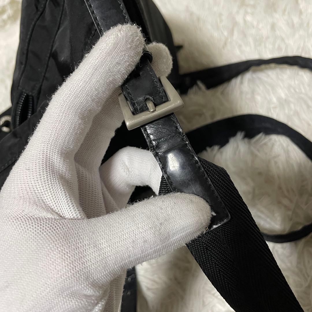 【美品】PRADA プラダ　リュック　バックパック　ナイロン　ブラック　黒