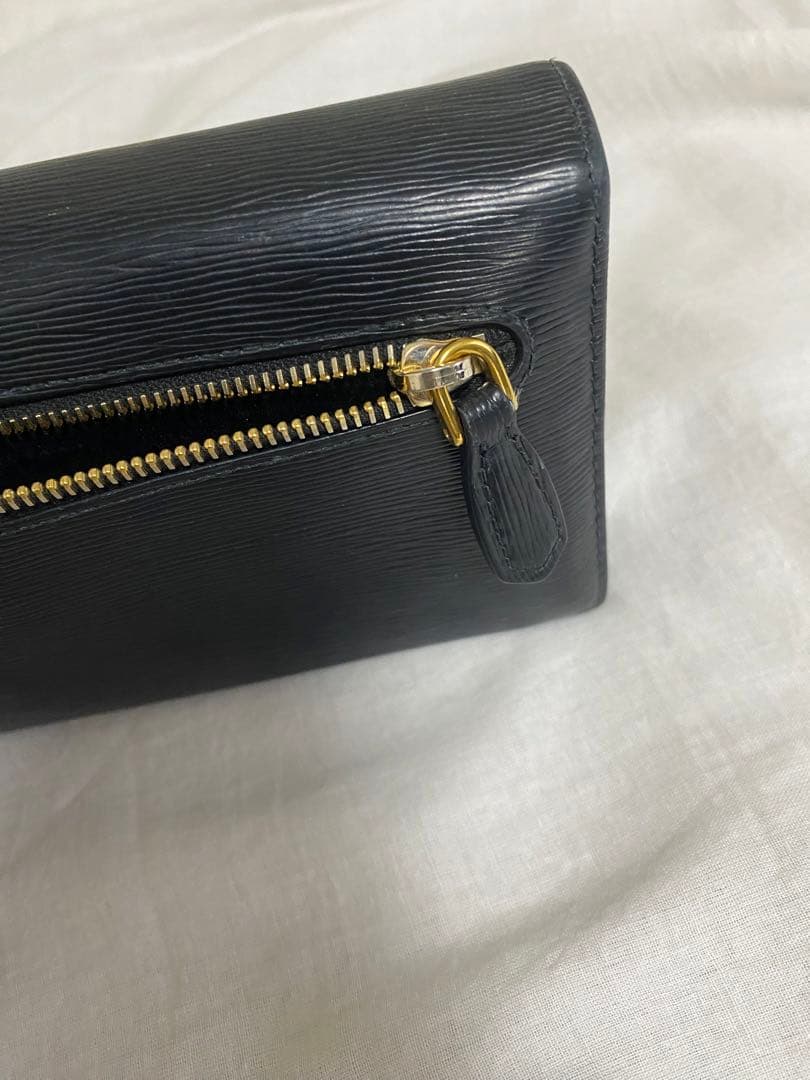 PRADA エピレザー ブラック 長財布 IDケース付き
