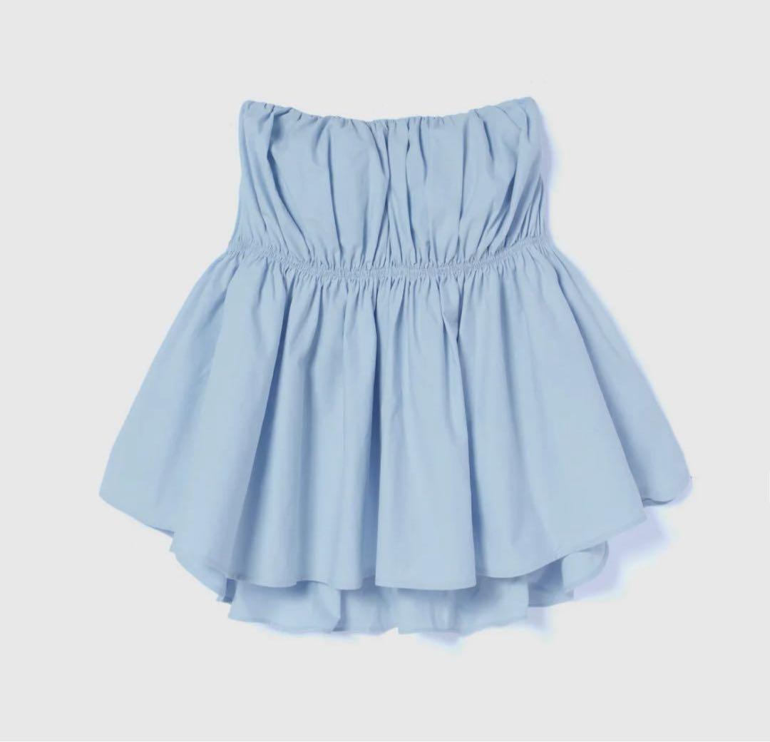 【シールームリン】ウエストShapeパッドinベアトップス アイスブルー M