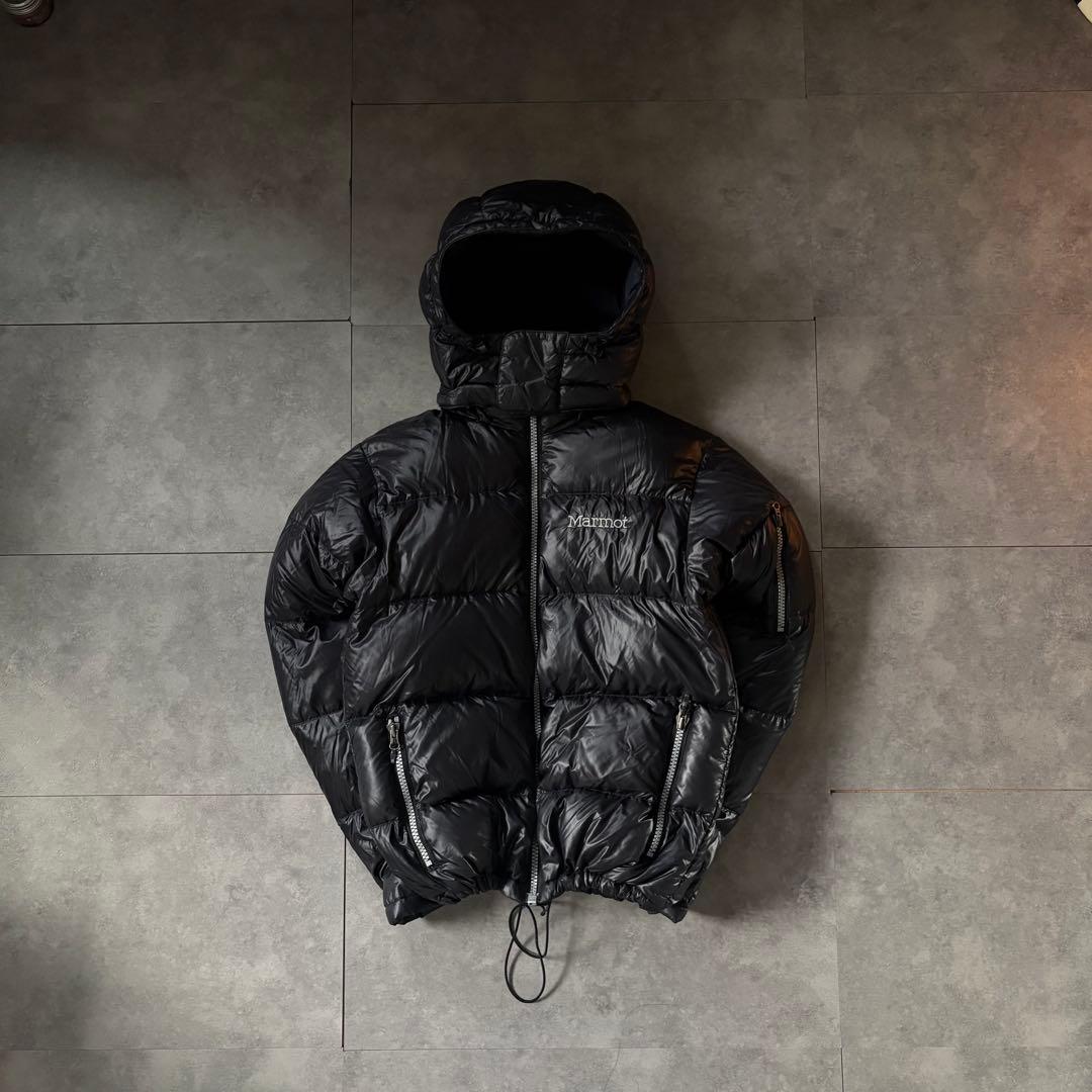 【み】Marmot ダウンジャケット　ブラック　パフダウン　M