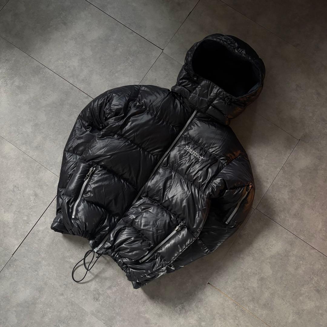 【み】Marmot ダウンジャケット　ブラック　パフダウン　M
