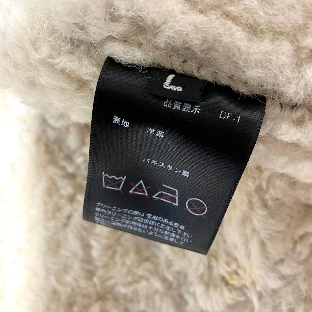 【良品】Liugoo リューグーレザーズ ムートンジャケット フライト B3 黒