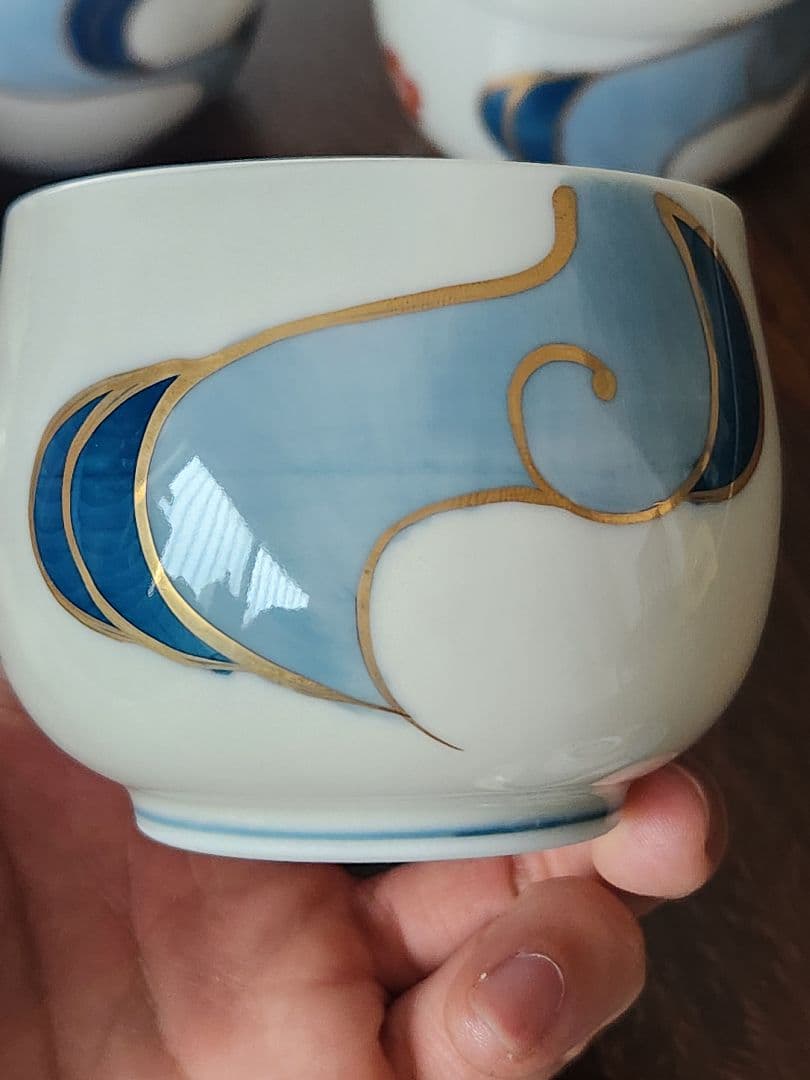 茶碗蒸し碗　田清窯　有田焼　春秋　蓋物　汁椀　茶碗蒸し　ボンボニエール　5客