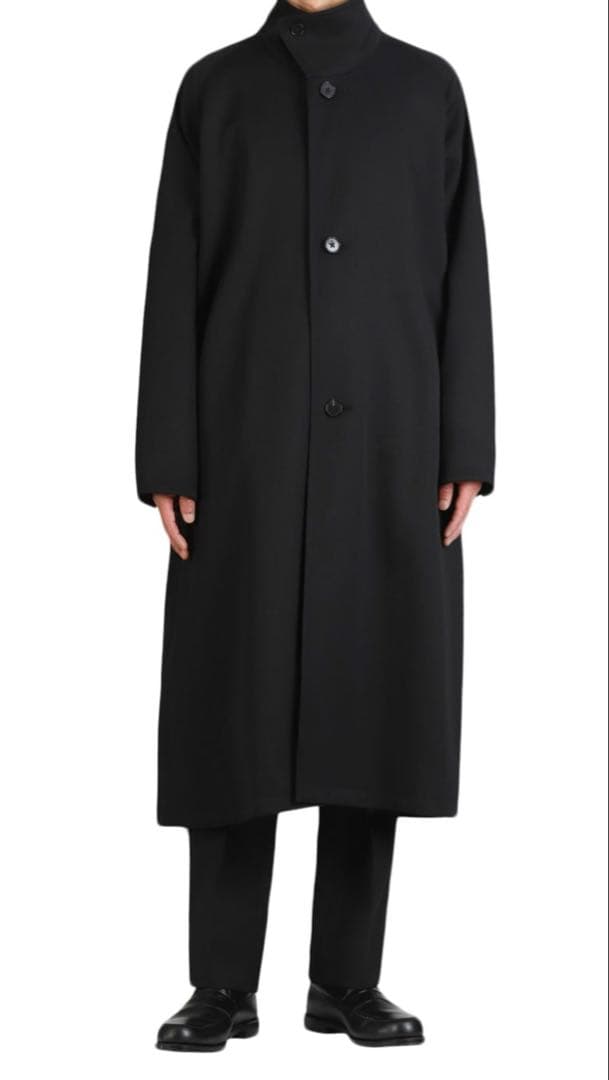 CABaN ウールギャバジン スタンドカラーコート
